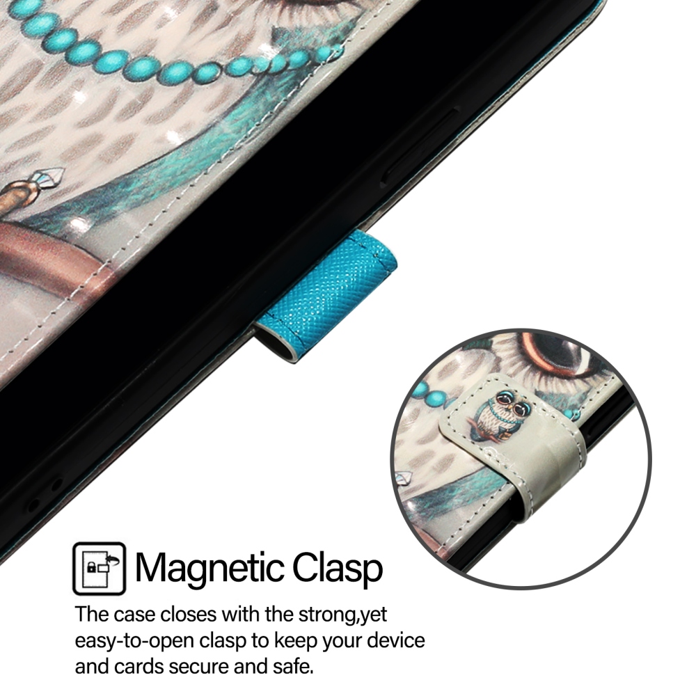 Patte könyvformájú tok az iPhone 18 Pro Max/17 Pro Max-hoz – bagoly
