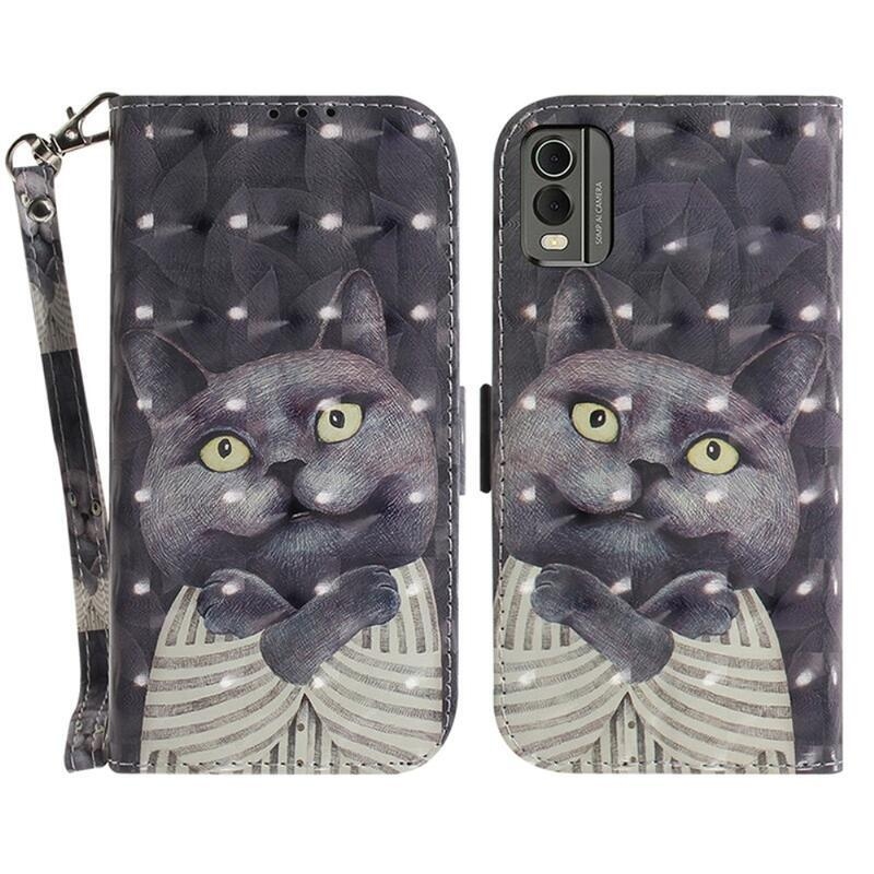 Patte könyvtáska Nokia C32-hez - macska