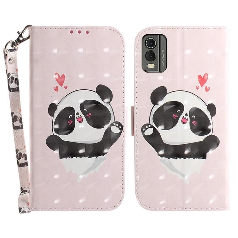 Patte könyvtáska Nokia C32 készülékhez - aranyos panda