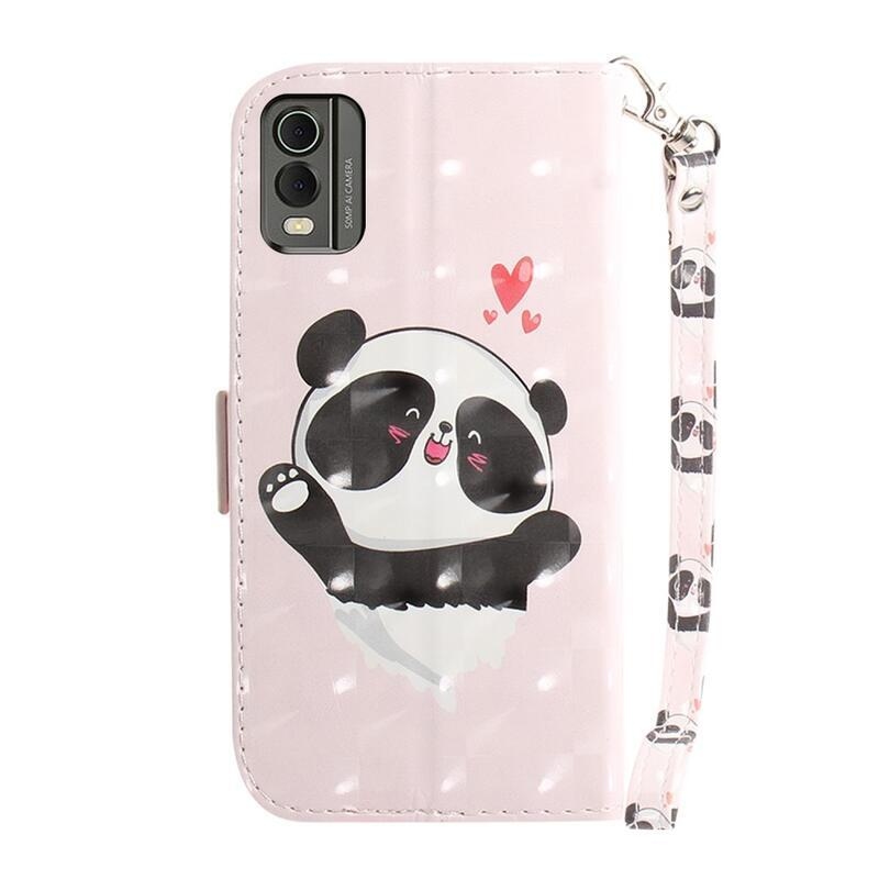 Patte könyvtáska Nokia C32 készülékhez - aranyos panda