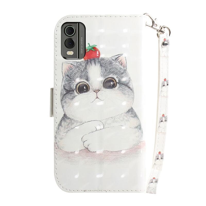 Patte könyvtáska Nokia C32-hez - aranyos cica