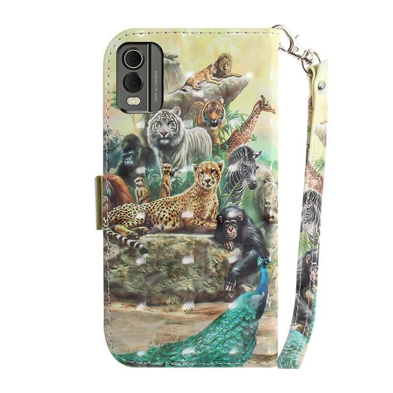 Patte könyvtáska a Nokia C32-hez - állatvilág