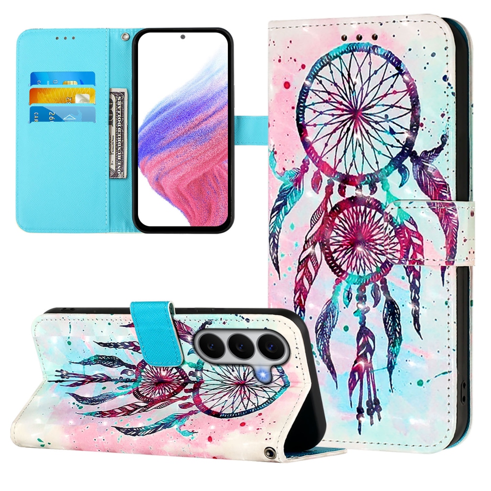 Patte könyv tok Samsung Galaxy A27-hez - színes álomfogó