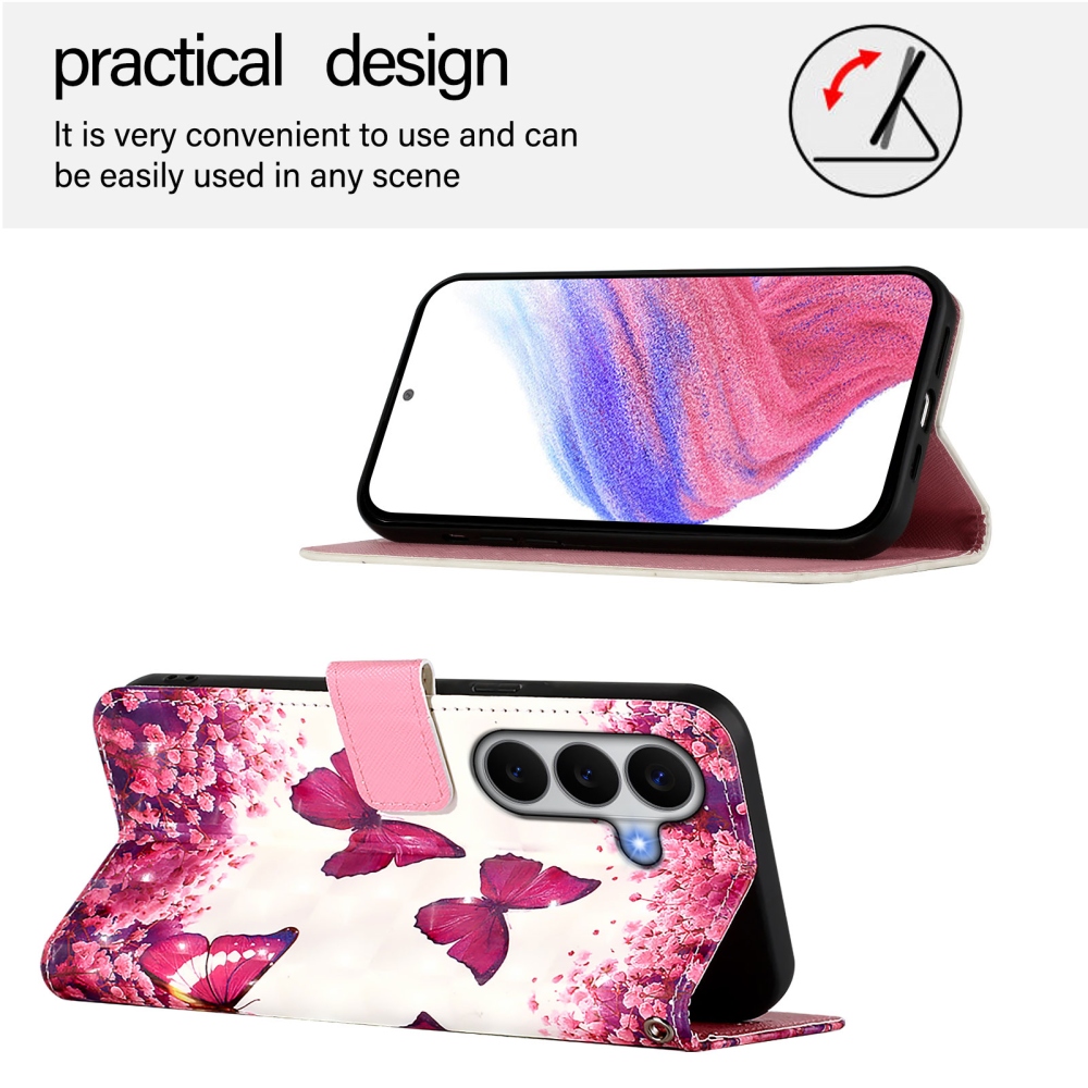 Patte könyv tok Samsung Galaxy A27 készülékhez - rózsaszín pillangók