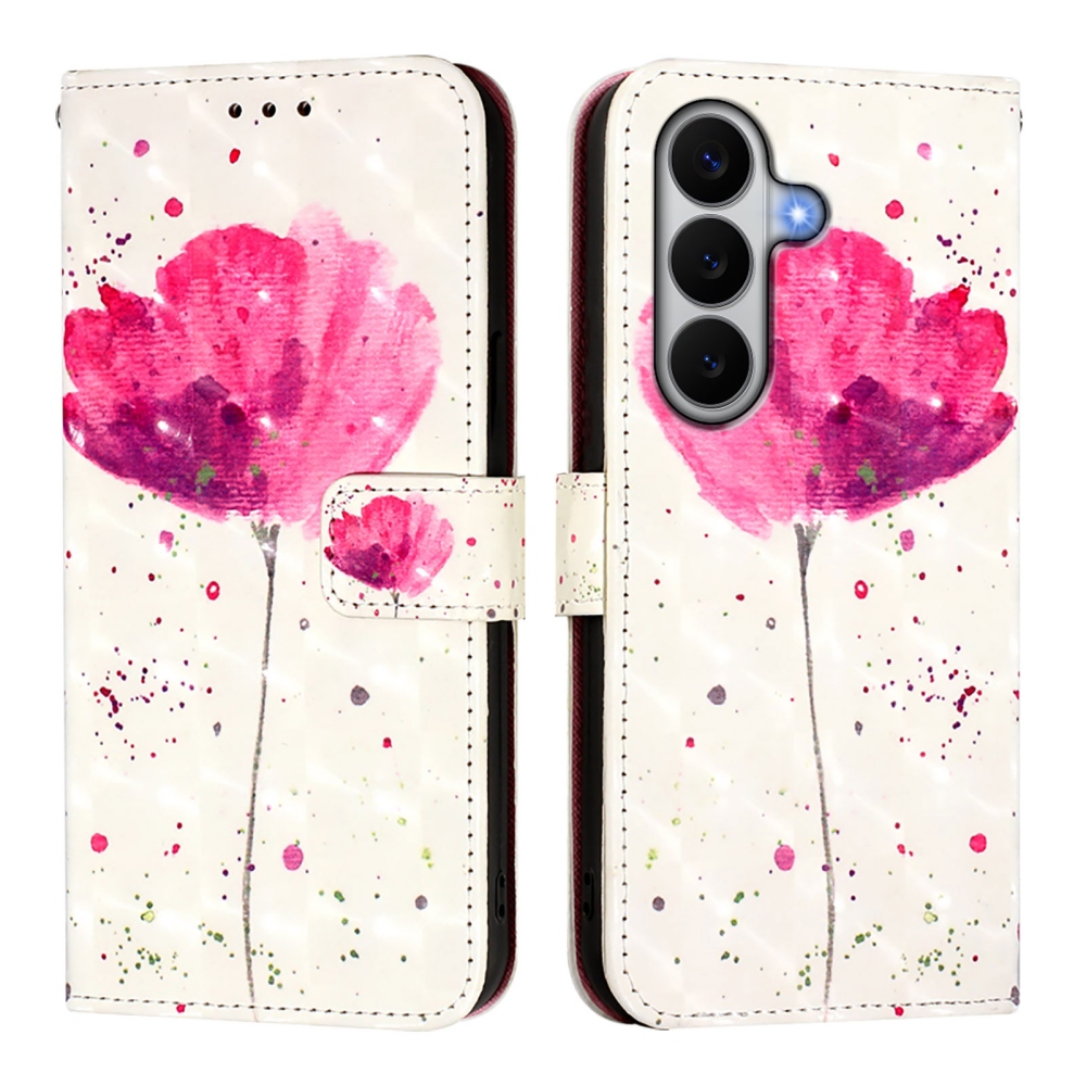 Patte könyv tok Samsung Galaxy A27-hez - rózsaszín virág