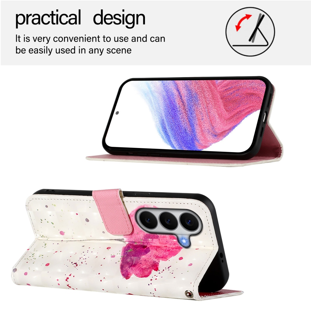Patte könyv tok Samsung Galaxy A27-hez - rózsaszín virág