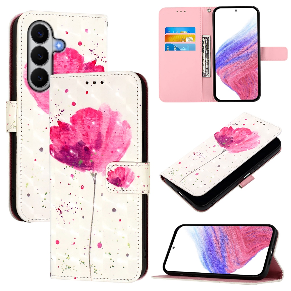 Patte könyv tok Samsung Galaxy A27-hez - rózsaszín virág