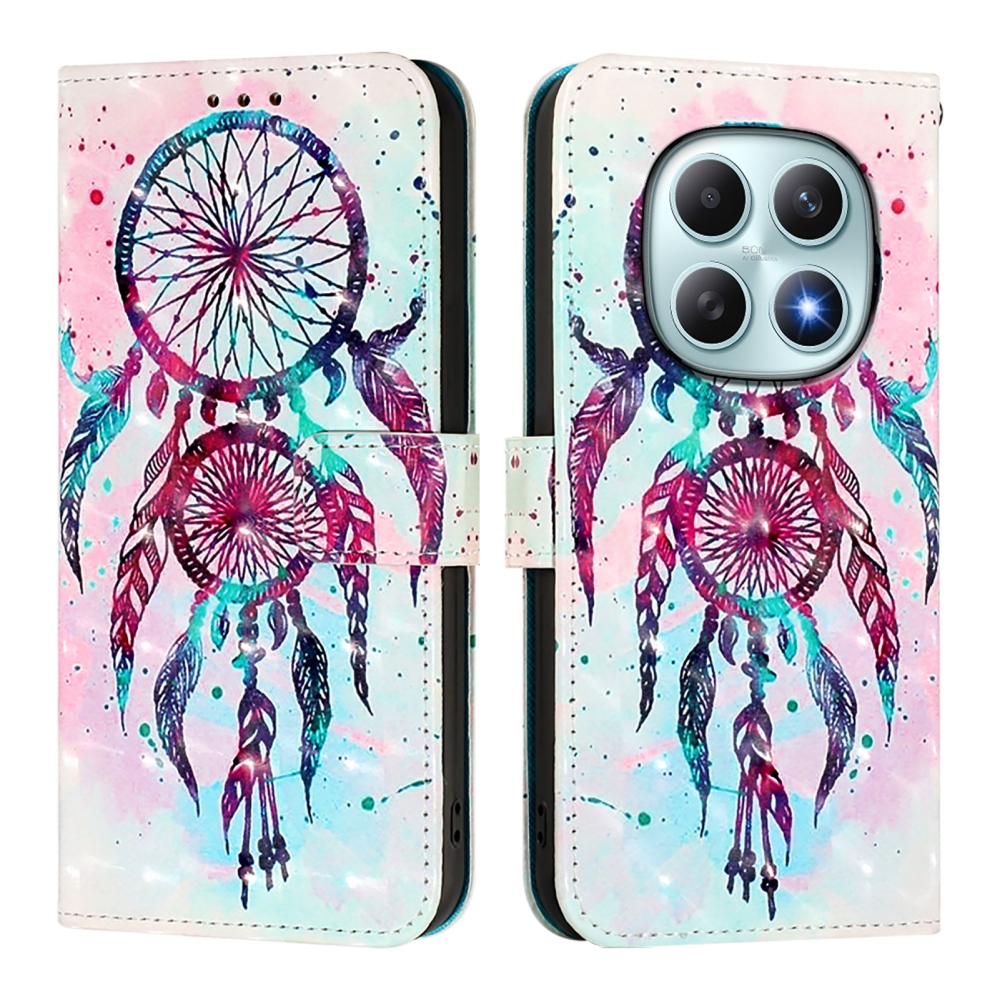 Patte könyv tok Xiaomi Poco M8 5G/Redmi Note 15 5G/Note 15 4G - színes álomfogó