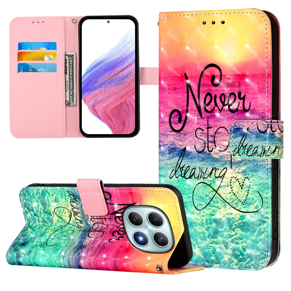 Patte könyv tok Xiaomi Poco M8 5G/Redmi Note 15 5G/Note 15 4G - álmodj tovább