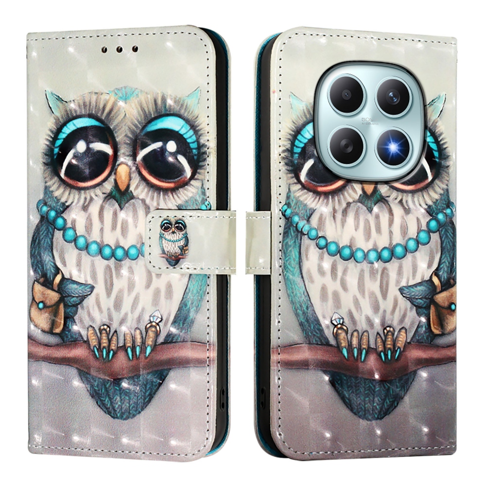 Patte könyv tok Xiaomi Poco M8 5G/Redmi Note 15 5G/Note 15 4G - bagoly