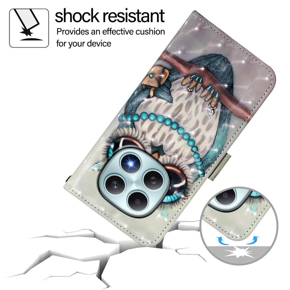 Patte könyv tok Xiaomi Poco M8 5G/Redmi Note 15 5G/Note 15 4G - bagoly