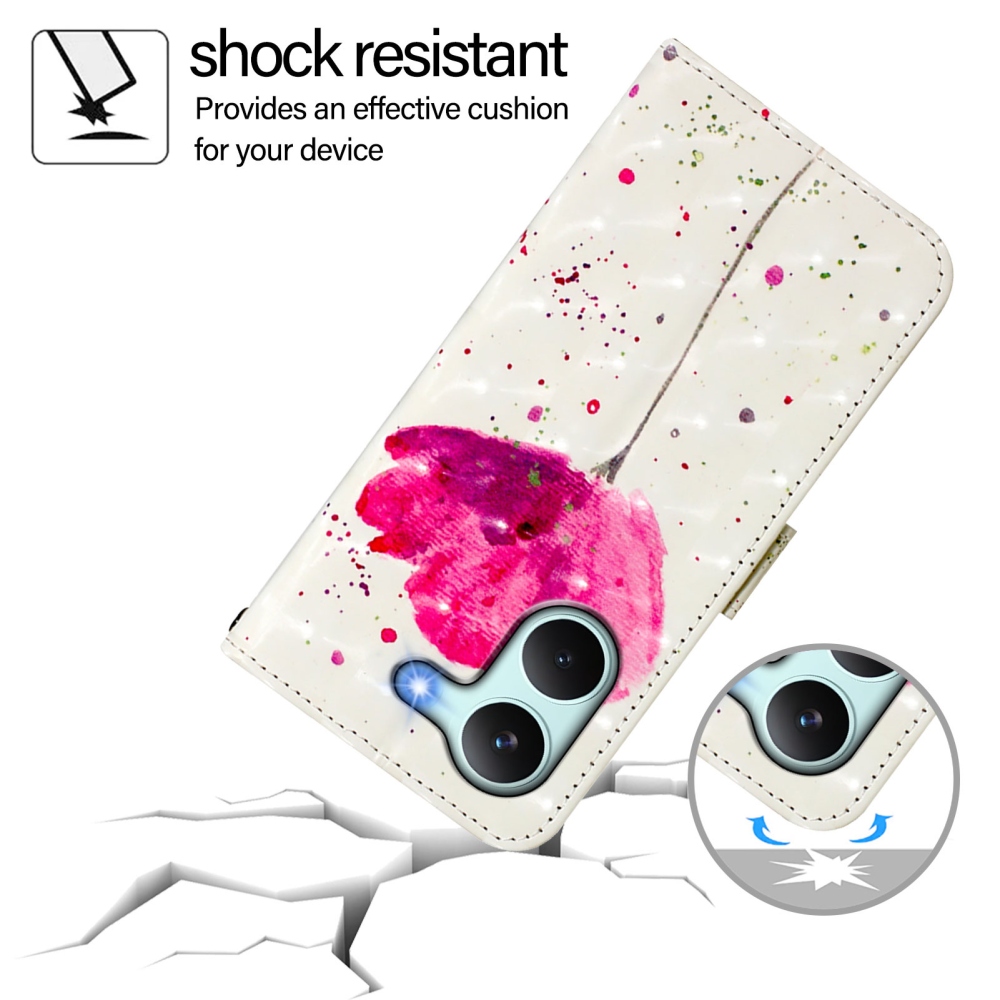 Patte könyv tok Xiaomi Poco X8 Pro 5G - rózsaszín virág