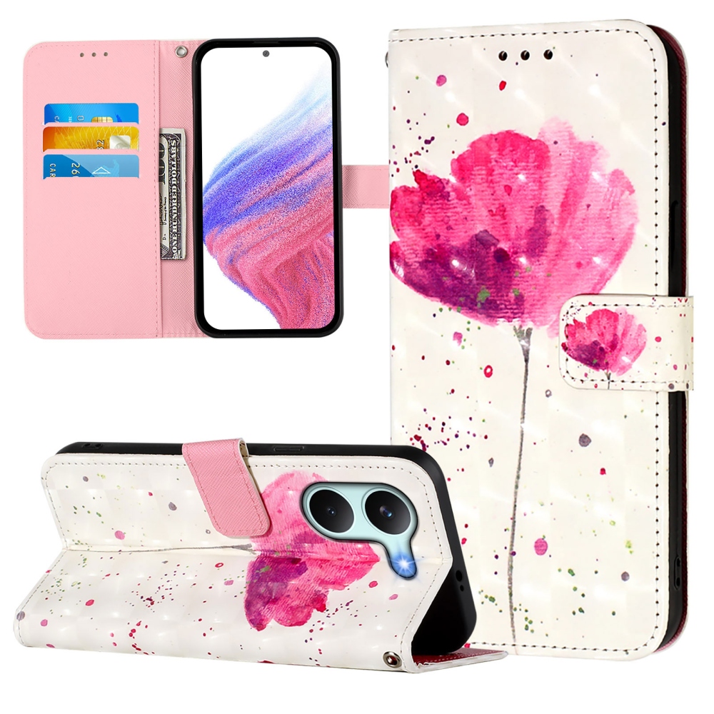 Patte könyv tok Xiaomi Poco X8 Pro 5G - rózsaszín virág