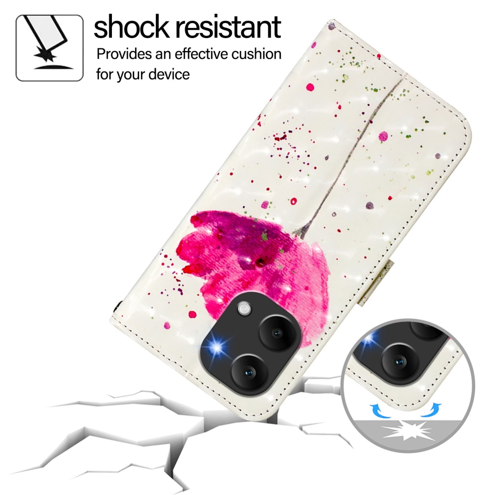 Patte könyv tok Xiaomi Poco X8 Pro Max 5G - rózsaszín virág