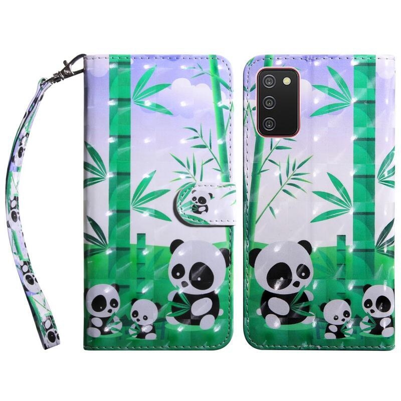 Patte pénztárca tok Samsung Galaxy A03s (166.6 x 75.9 x 9.1mm) - panda