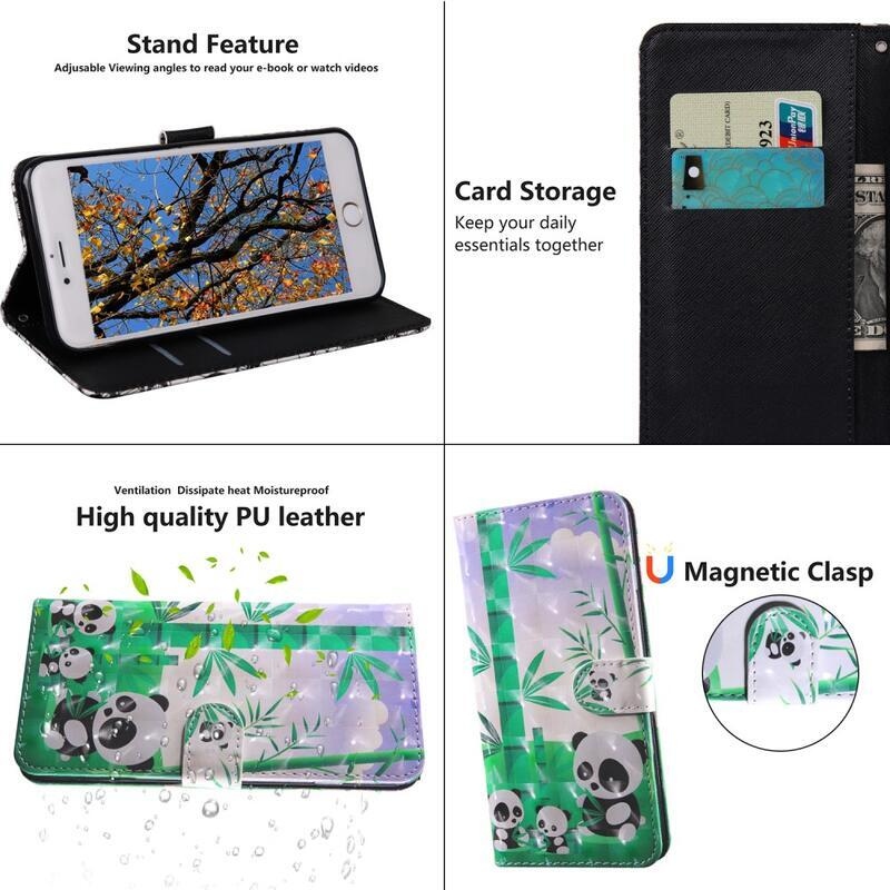 Patte pénztárca tok Samsung Galaxy A03s (166.6 x 75.9 x 9.1mm) - panda