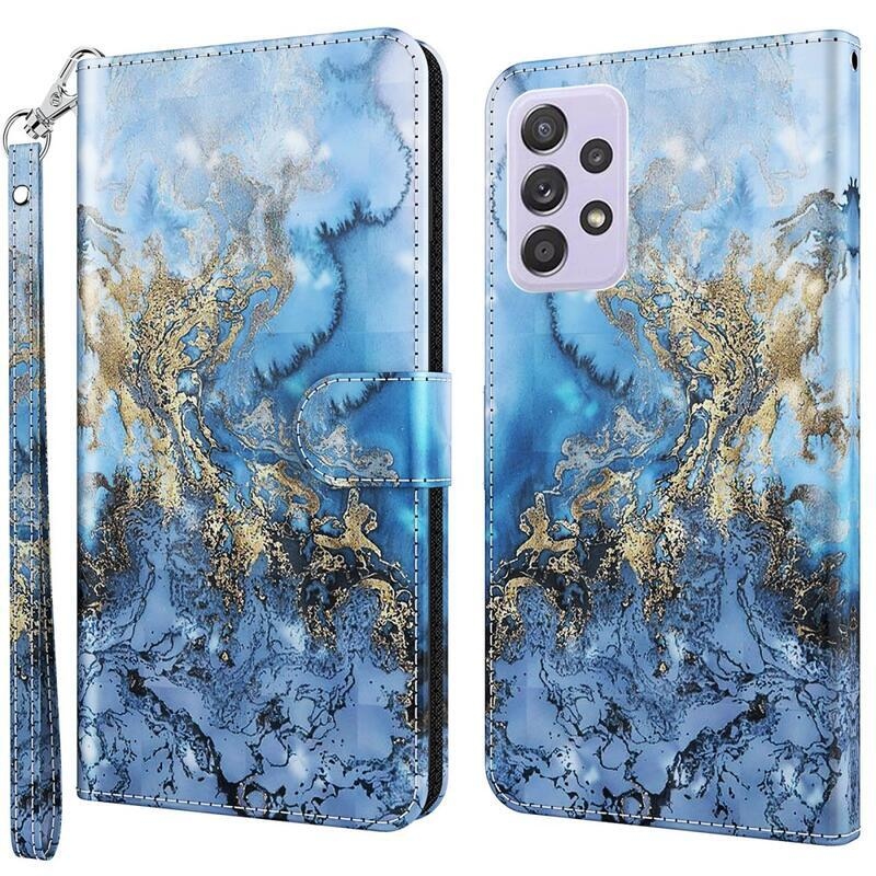 Nyomtatott pénztárca tok Samsung Galaxy A13 4G készülékhez - absztrakt minta