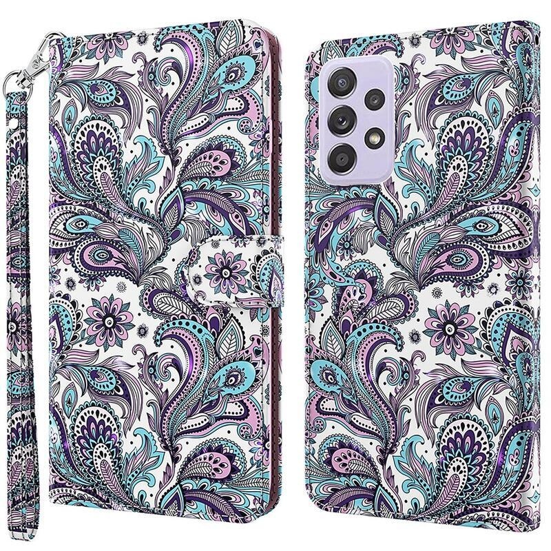 Nyomtatott pénztárca tok Samsung Galaxy A13 4G készülékhez - kasmír minta