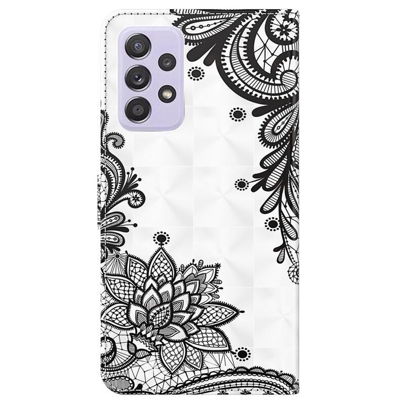 Nyomtatott pénztárca tok Samsung Galaxy A13 4G - csipke virág