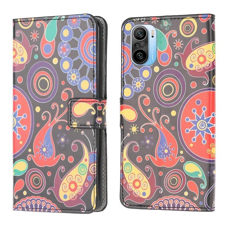 Patte pénztárca tok Xiaomi Poco F3-hoz - színes minták