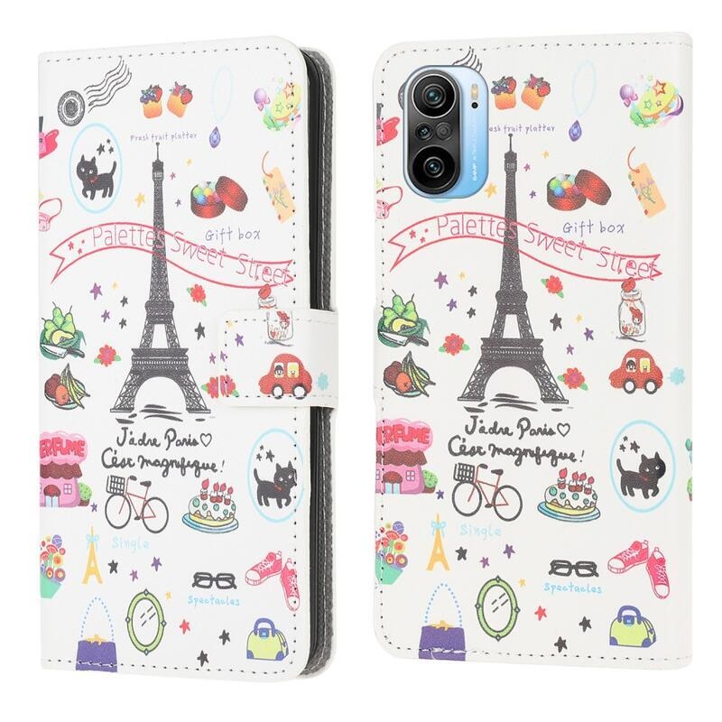 Patte pénztárca tok Xiaomi Poco F3-hoz - Eiffel-torony