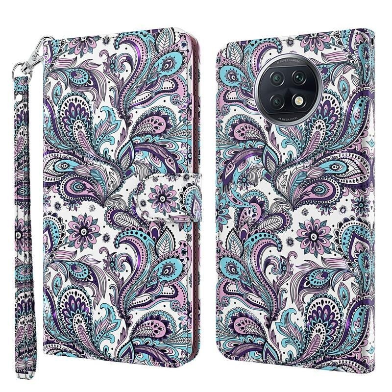 Nyomtatott pénztárca tok Xiaomi Redmi Note 9T 5G - kasmír minta