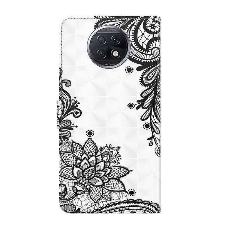 Nyomtatás pénztárca tok Xiaomi Redmi Note 9T 5G - csipke virág