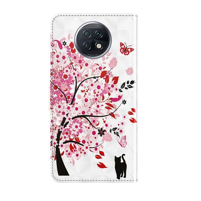 Nyomtatás pénztárca tok Xiaomi Redmi Note 9T 5G - virágzó fa