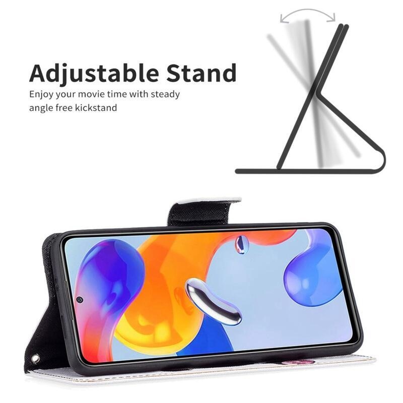 Patte PU bőr pénztárca tok a Xiaomi Poco M4 Pro 4G-hez - panda