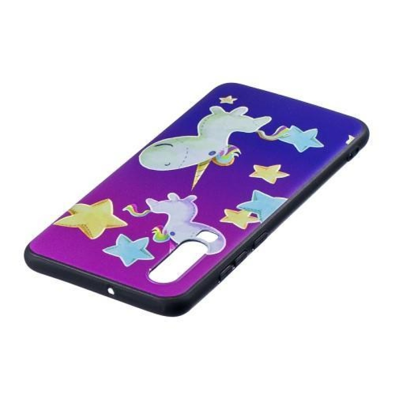 Patte szilikon borítás Huawei P30-hoz - egyszarvúak