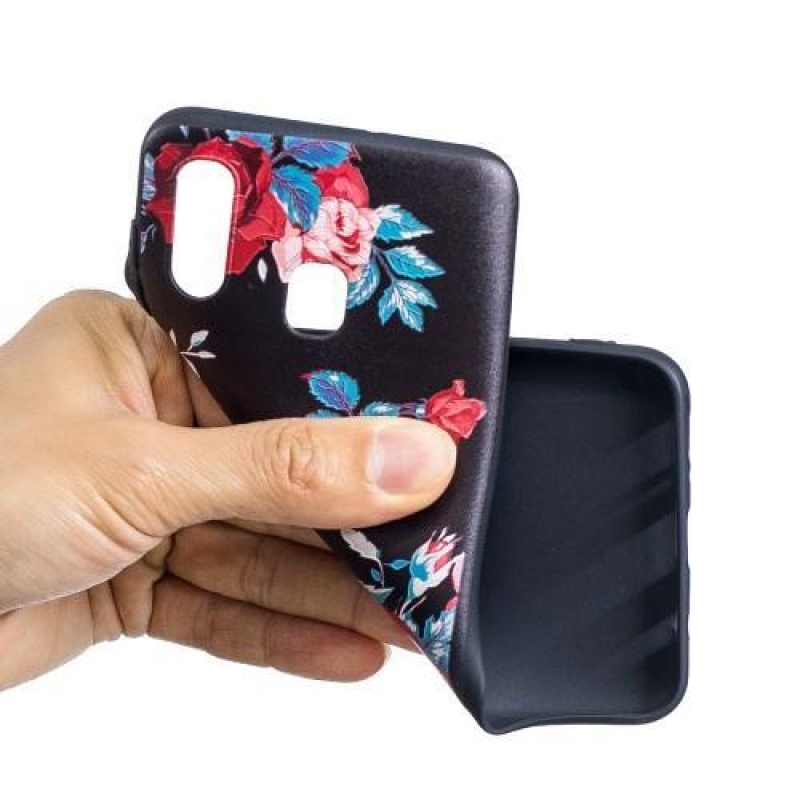 Mintás zselés tok Samsung Galaxy A30-hoz - rózsaszínű