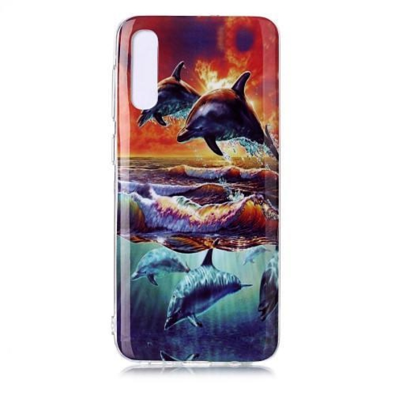 Mintás zselés tok Samsung Galaxy A50 / A30s készülékhez - delfin