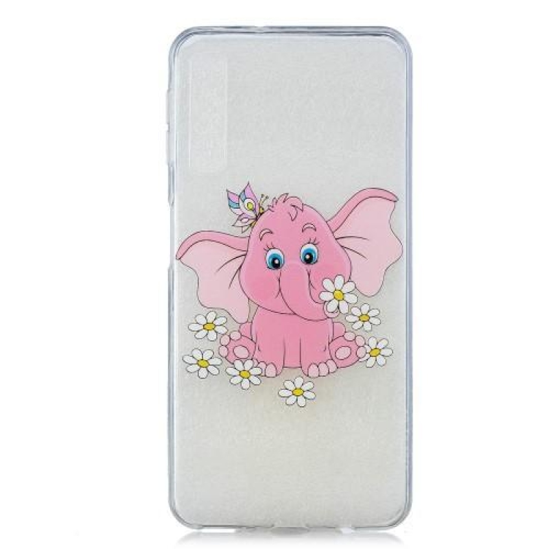 Mintás zselés tok Samsung Galaxy A7 (2018) - elefánt