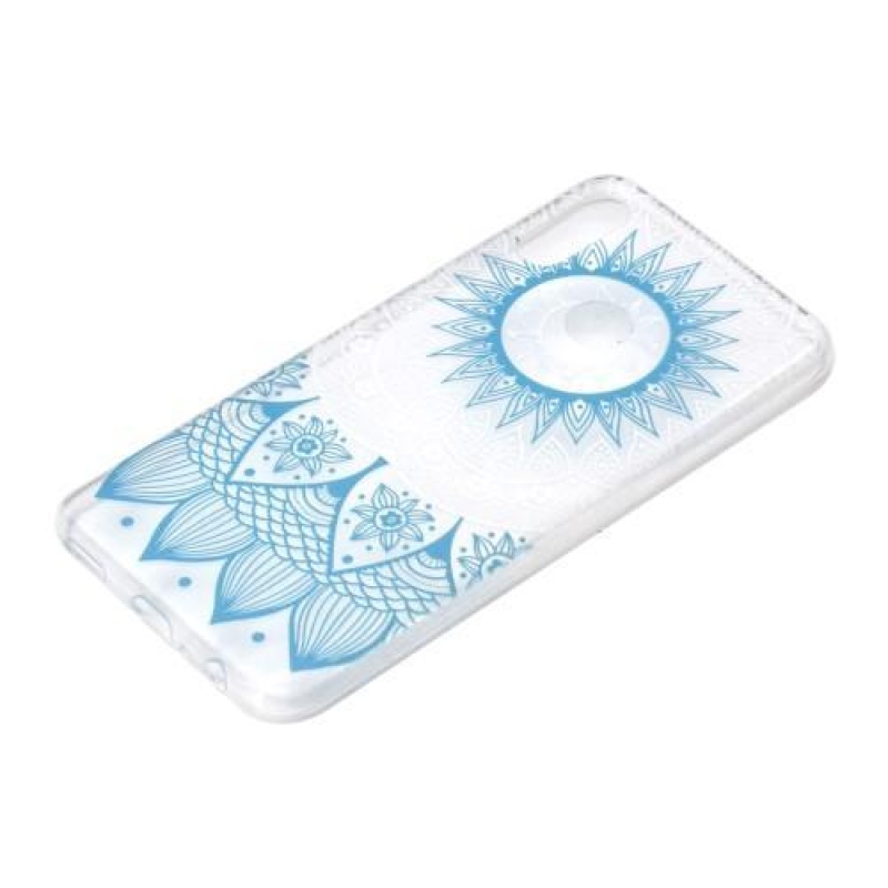 Mintás gél tok Huawei Y7 (2019) - kék napraforgóhoz