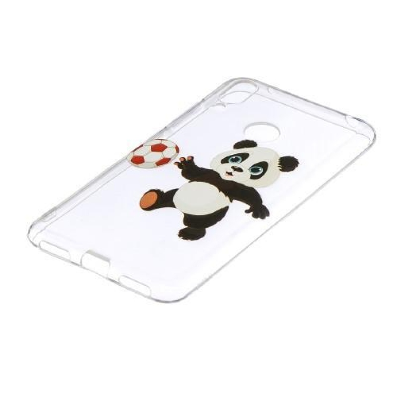 Mintás zselés tok a mobil Huawei Y7 (2019) - panda és foci