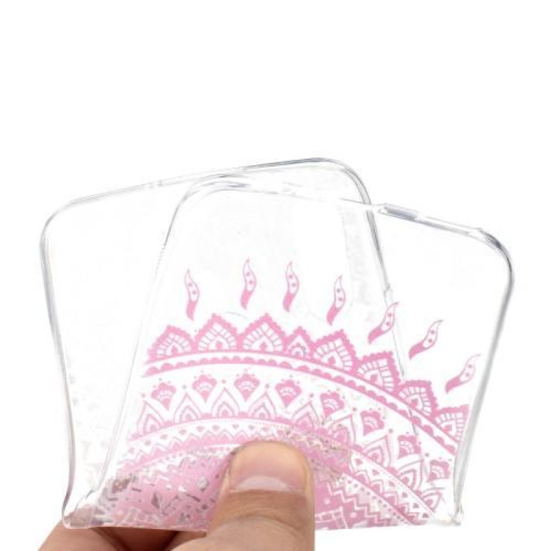 Mintás zselés tok Huawei Y7 (2019) - rózsaszín virágok