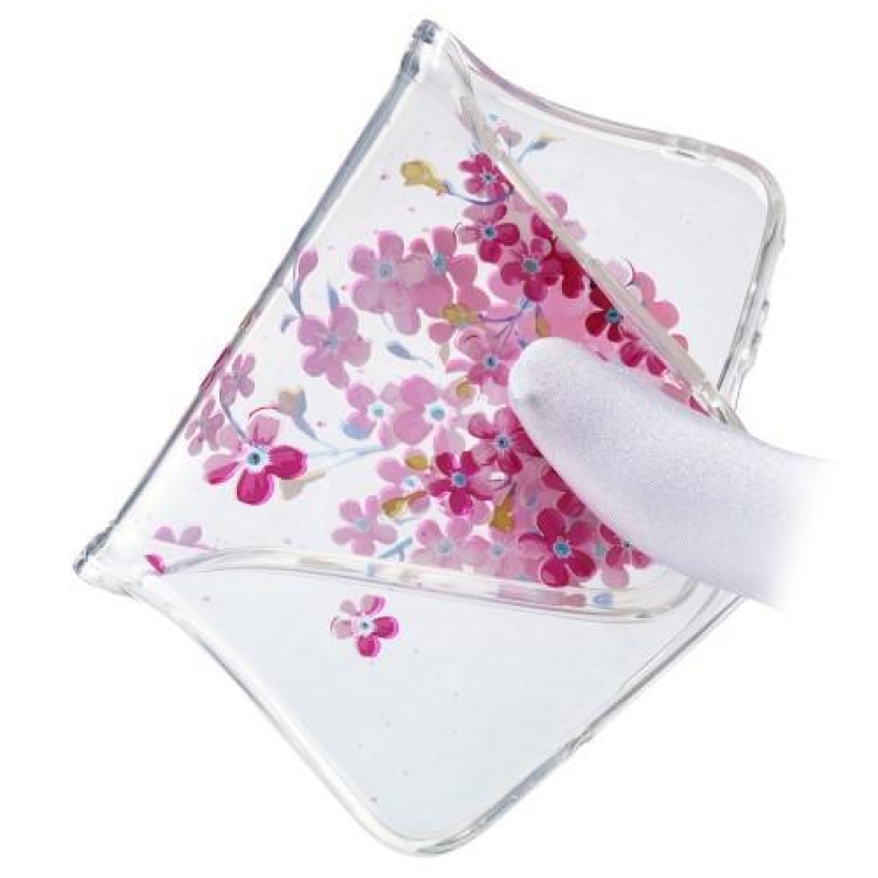 Mintás zselés tok Huawei Y7 (2019) - rózsaszín virág