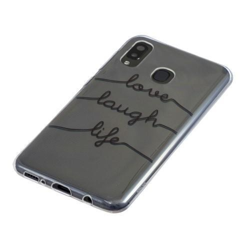 Mintás gél tok Samsung Galaxy A20 / A30 - angol karakterek