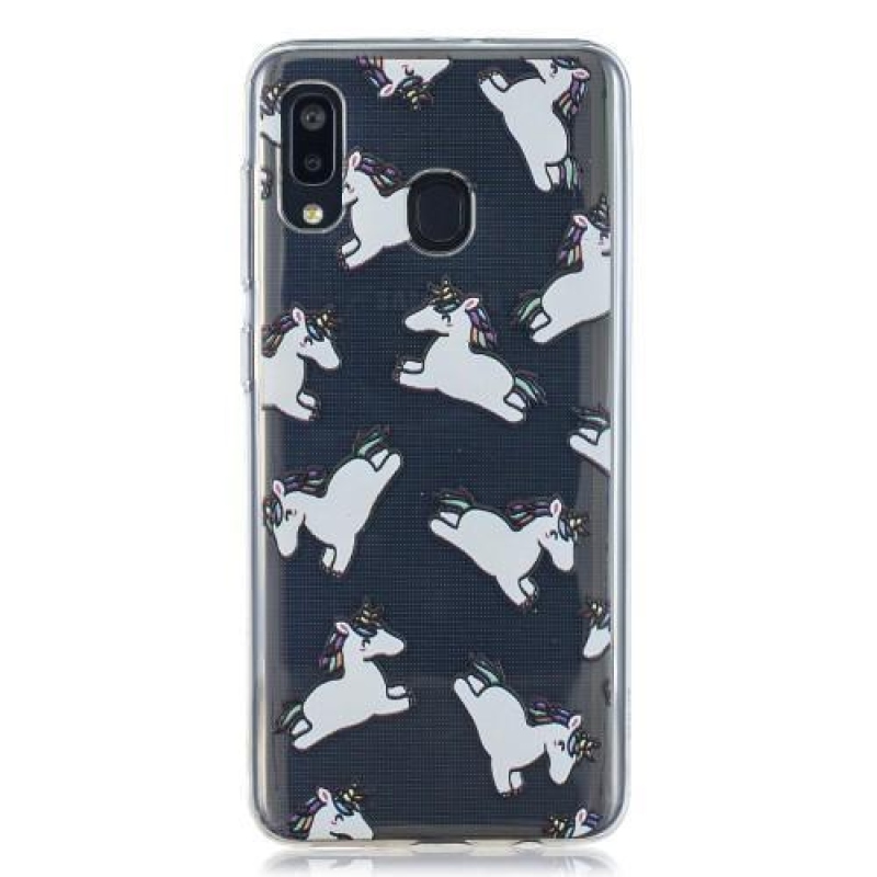 Mintás zselés tok Samsung Galaxy A20 / A30 készülékhez - egyszarvú