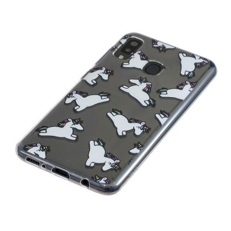 Mintás zselés tok Samsung Galaxy A20 / A30 készülékhez - egyszarvú