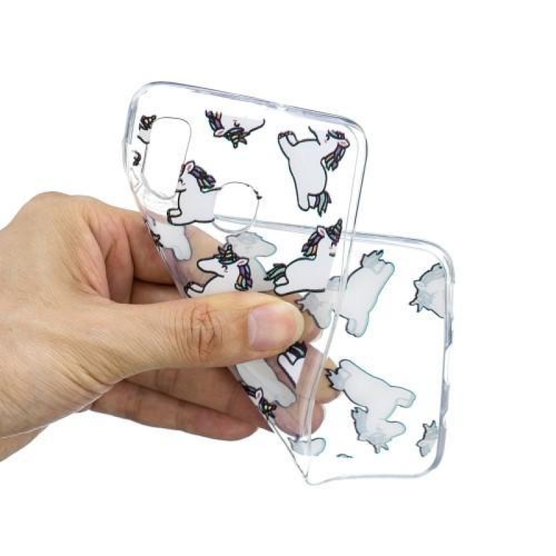Mintás zselés tok Samsung Galaxy A20 / A30 készülékhez - egyszarvú