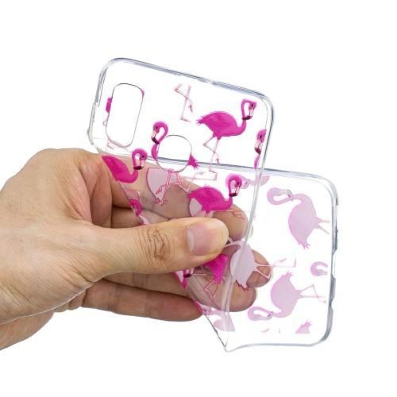 Mintás gél tok Samsung Galaxy A20 / A30 készülékhez - flamingó
