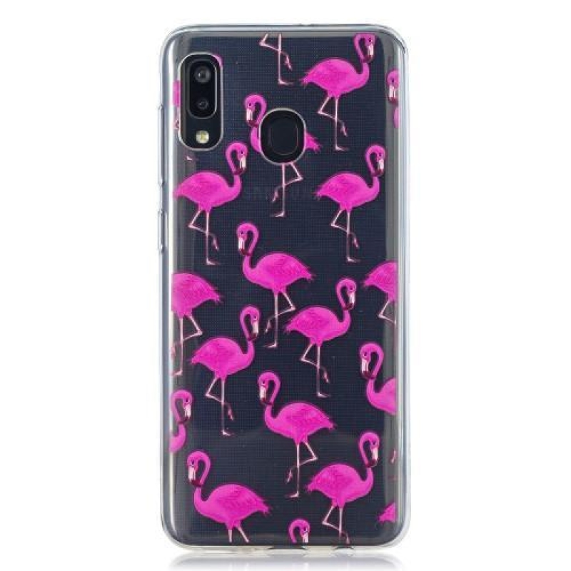 Mintás gél tok Samsung Galaxy A20 / A30 készülékhez - flamingó