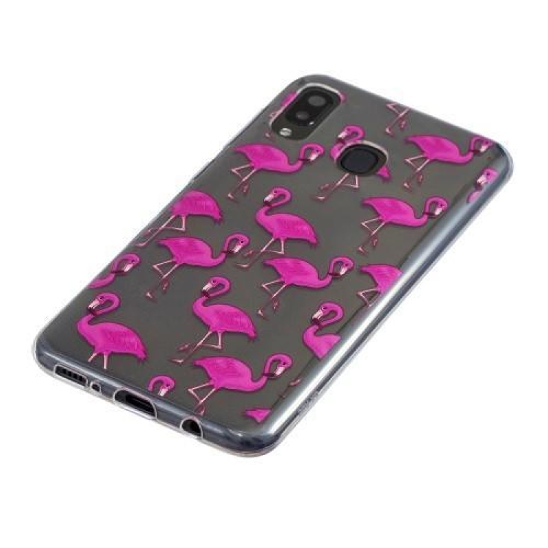 Mintás gél tok Samsung Galaxy A20 / A30 készülékhez - flamingó