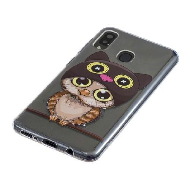 Mintás gél tok Samsung Galaxy A20 / A30 készülékhez - bagoly