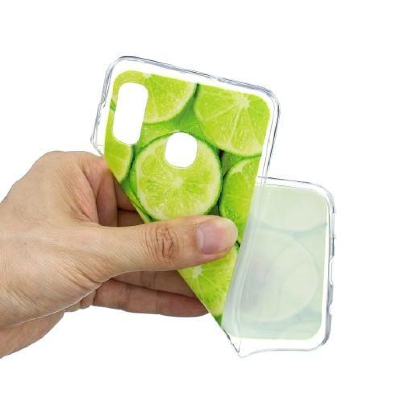 Mintás gél tok Samsung Galaxy A20 / A30 készülékhez - zöld citrom