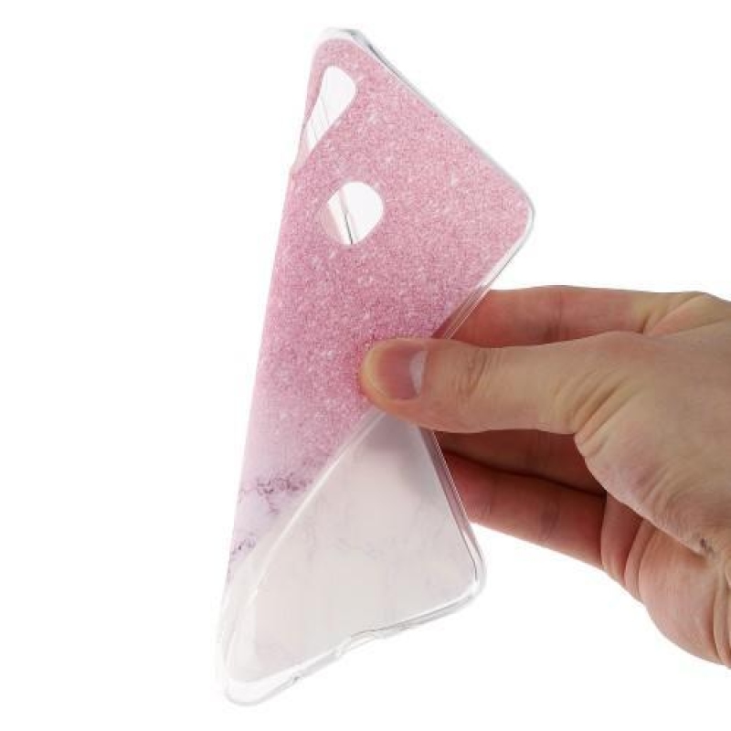 Mintás zselés tok Samsung Galaxy A30-hoz - színes márvány