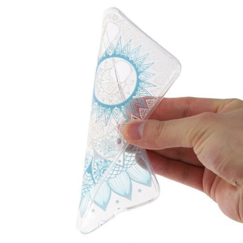 Mintás gél tok Samsung Galaxy A30 készülékhez - kék virág