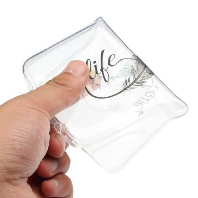 Mintás zselés tok Samsung Galaxy M20-hoz - fekete toll