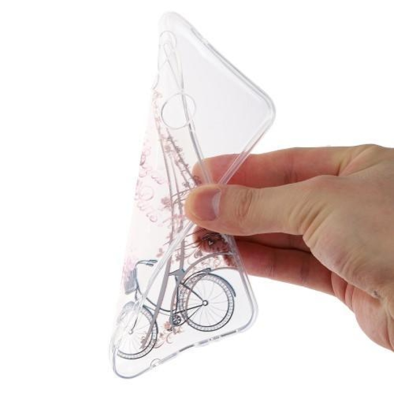 Mintás zselés tok mobil Samsung Galaxy M20 - Eiffel-torony és kerék